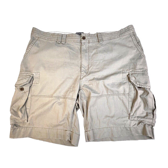 POLO Ralph Lauren Cargo Shorts Men's 48B Khaki Cotton Outdoors Preppy GORP - Picture 1 of 9